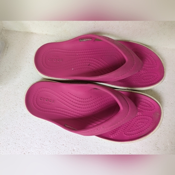 Crocs Pink Flip Flops - Picture 3 of 5